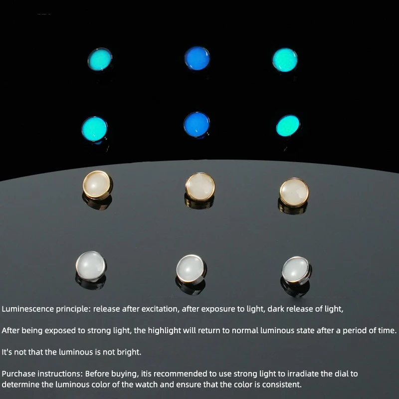 2.3x0.45mm Pip Luminoso Per Seiko scala 12 punti Perla Luminosa Foro Piccolo Lunetta Inserto Notte Perla Blu Verde Anello di Ceramica