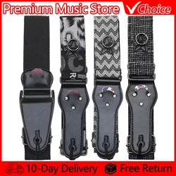 Electric Guitar Strap Acoustic Folk Guitar Belts Adjustable Vintage Cross Personality Guitar Straps Pick Pocket Accessories