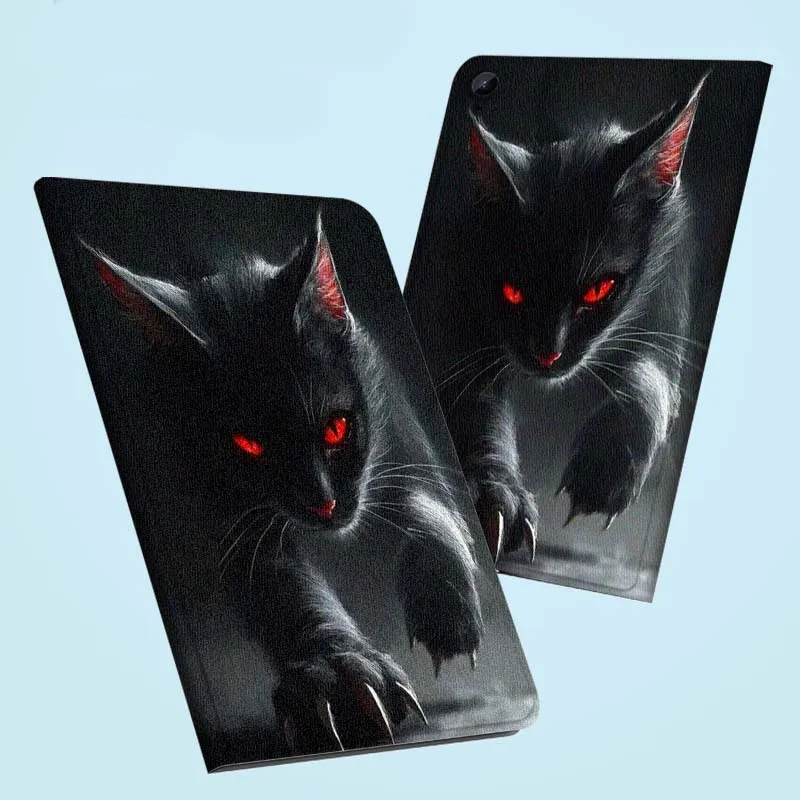 

Black Cat Art Cool For Samsung Galaxy Tab S11 A11 A9 A8 S6 A 10.1 A7 10.4 Plus 2025 2023 2022 Tablet Case