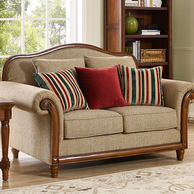 American Sofa Modern Three-person Style Small Apartment High-end Living Room Furniture Fabric