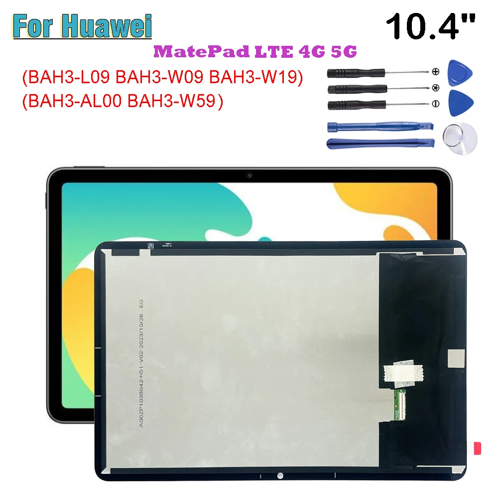 For HUAWEI MatePad 10.4 BAH3-L09 BAH3-W09 BAH3-W19 BAH3-AL00 BAH3-W59 LCD Display Touch Screen Digitizer Glass Assembly Repair