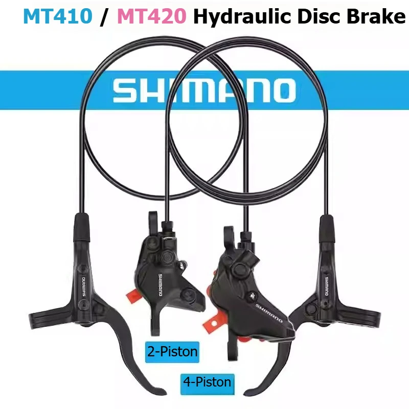 

Гидравлические дисковые тормоза для горных велосипедов SHIMANO MT410 / MT420, 4-поршневые / 2-поршневые