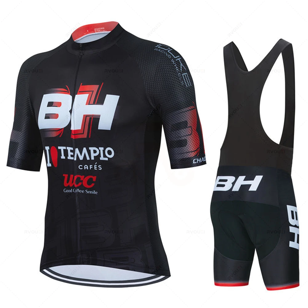 New Cycling Jersey Set Short Sleeve for Men Anti-UV Bike Jersey Sets BH Pro Team Summer Bicycle Clothing Maillot Ciclismo Hombre