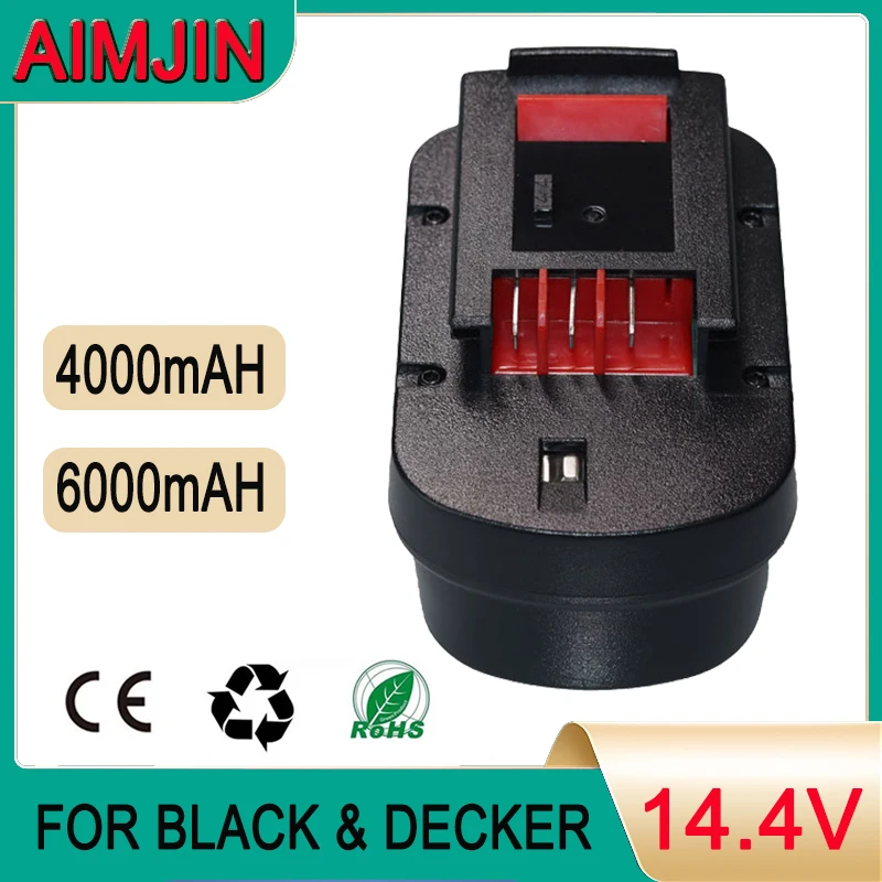 

14.4V 4000mAh/6000mAh NiMH Rechargeable Battery Replacement Is Suitable for Black&Decker 14.4v Electric Tools Batteries