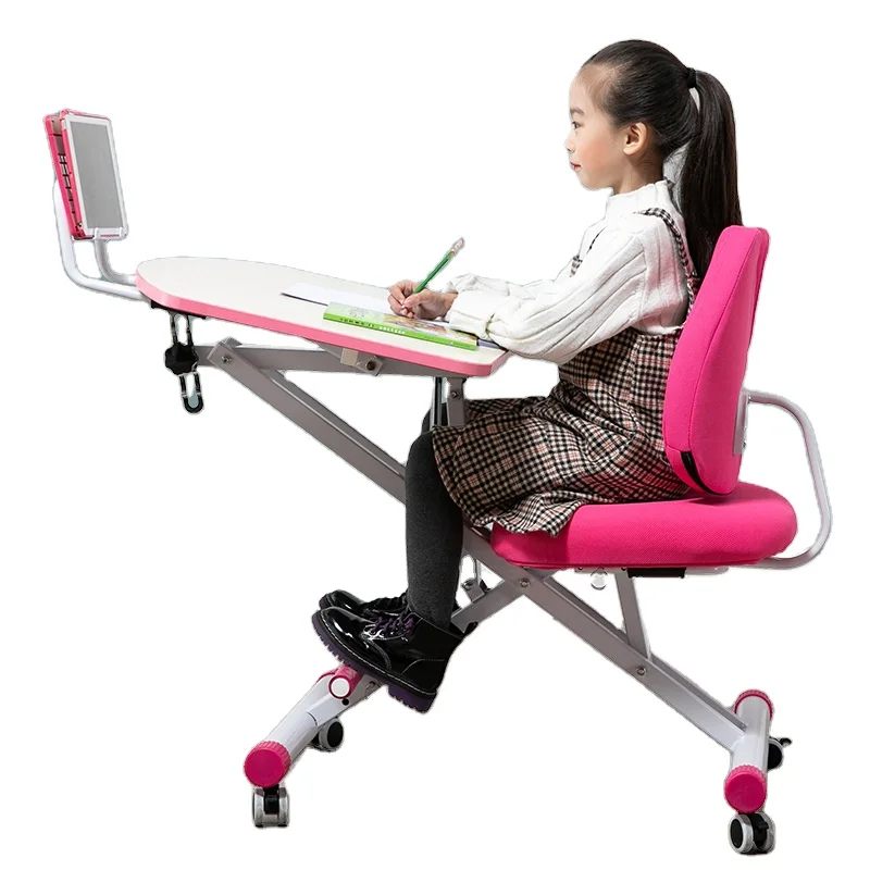 Modern Foldable Plastic Study Table and Chair Set for Bedroom Use