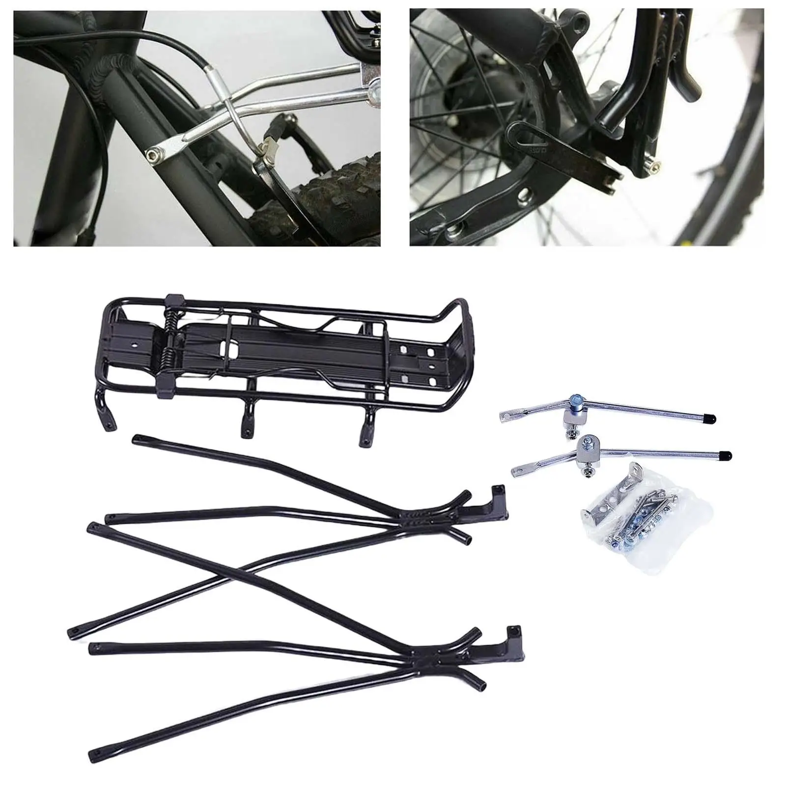 Mountain Road Bike Rear Carrier Rack Bicycle Cargo Pannier Rack Universal Max Loading 50kg