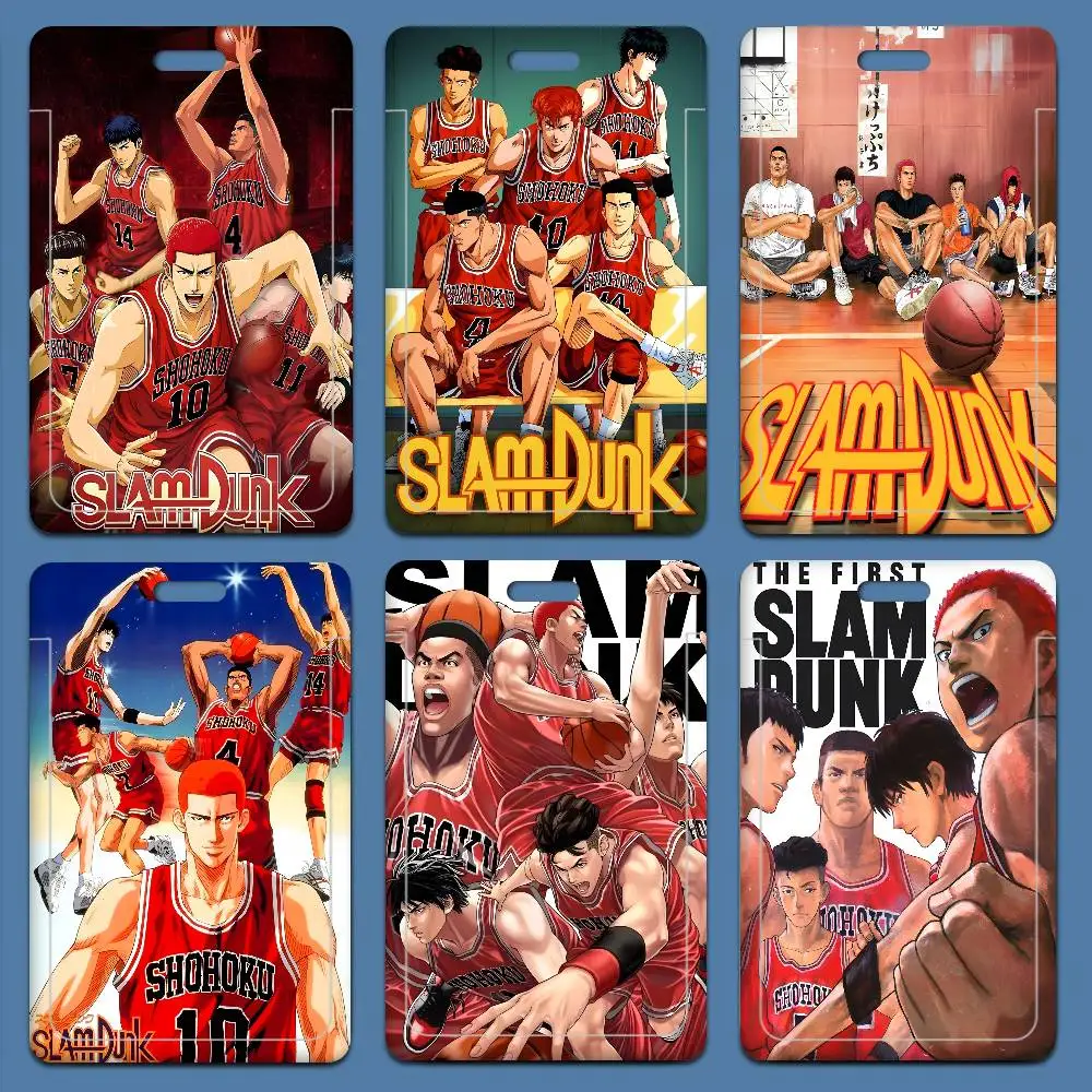 Anime S-Slam D-Dunk Badge Holder Lanyards Keychain Women New Cartoon Card Holders Neck Straps Student Credential For Gift