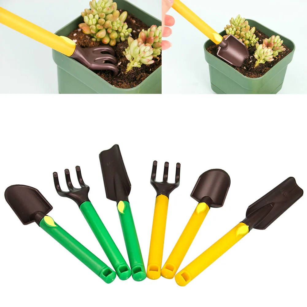 

3pcs Kids Gardening Tools Kit Plastic Safe Gardening Tools Trowel Rake Shovel Gardening Gardening Tools