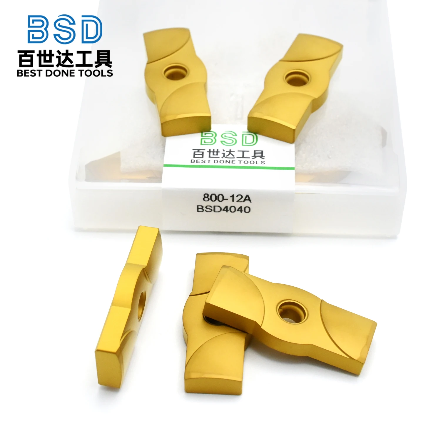 Deep Hole Drill Insert - Tungsten Carbide Guide Pad 800-08A (with Sandvik Chip Break Groove) for BTA Drills & Gun Drills