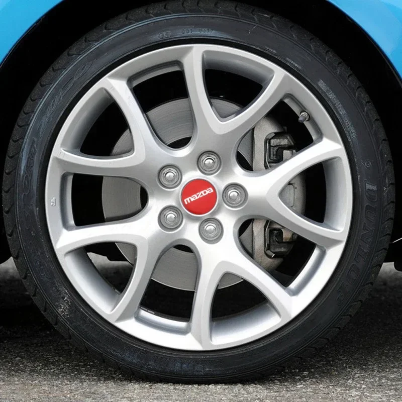 4pcs 56mm 100 Years Corporation Wheel Center Cap Logo Hub Cover Badge Emblem for Mazda 3 Axela BP CX-30 Accessories 2020-2023 view 4