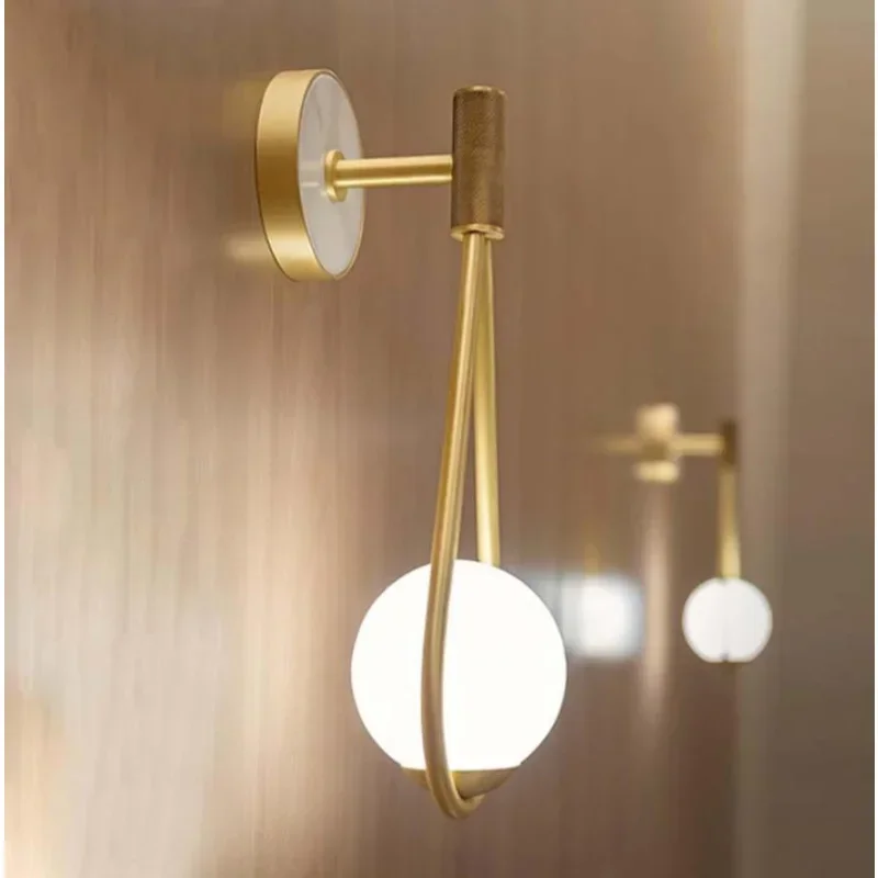 Nordic creative living room background wall lamp modern minimalist bedroom glass wall light