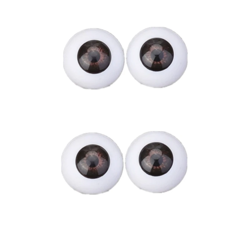 2 Pair Acrylic Eyes for BDJ Doll Diameter 12/14/16/18/20/22mm Dark Browm Eyes Accessories Toy