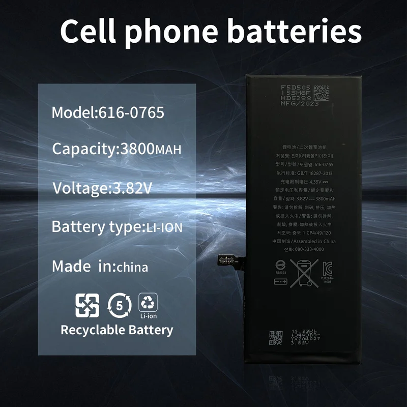 Brand new replacement part 616-00644 3800mAh Battery Applicable iPhone 6 Plus 616-0770 616-0772