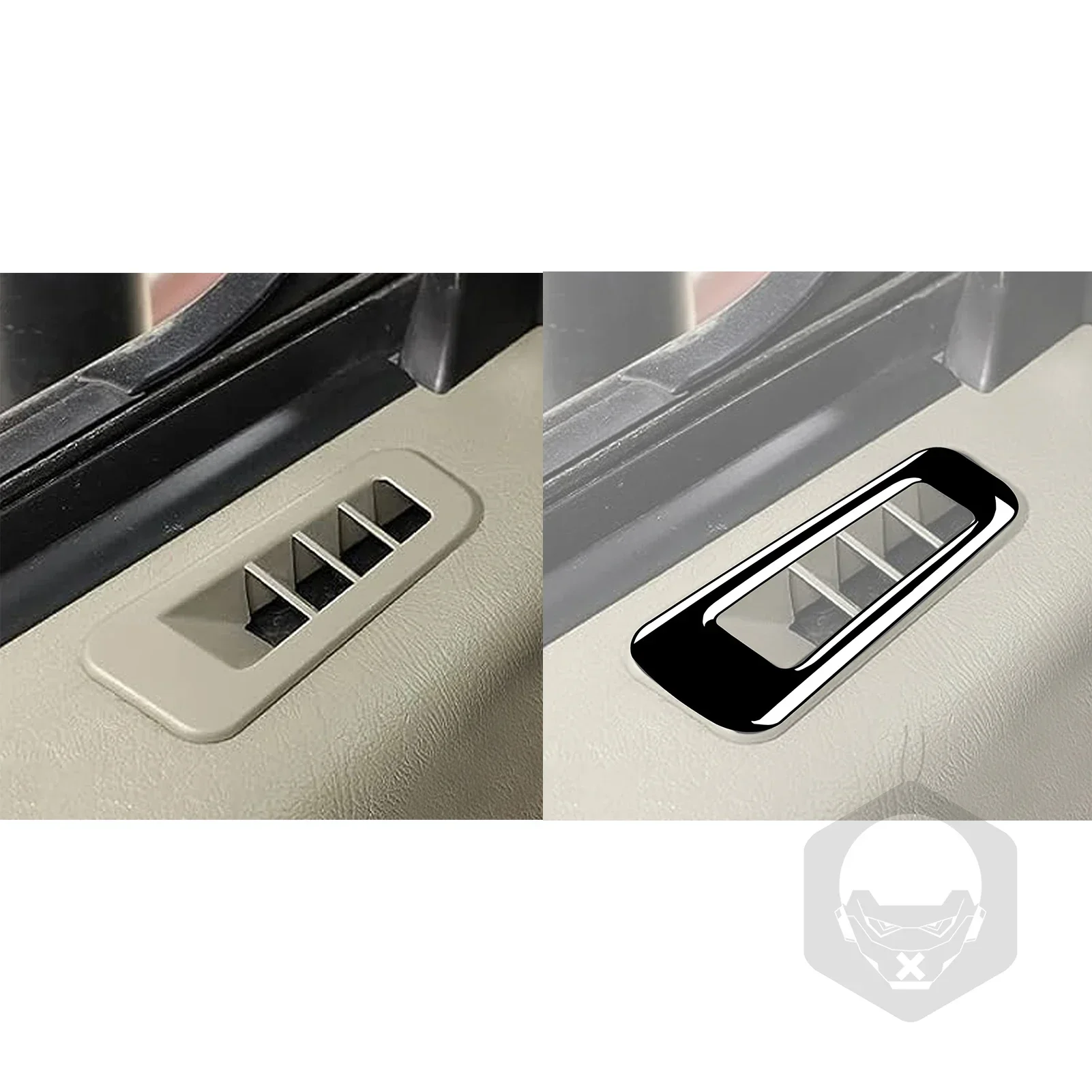 For Hummer H2 2003 2004 2005 2006 2007 Accessories Black Plasti Car Interior Door Air Outlet Frame Trim Stickers Decoration