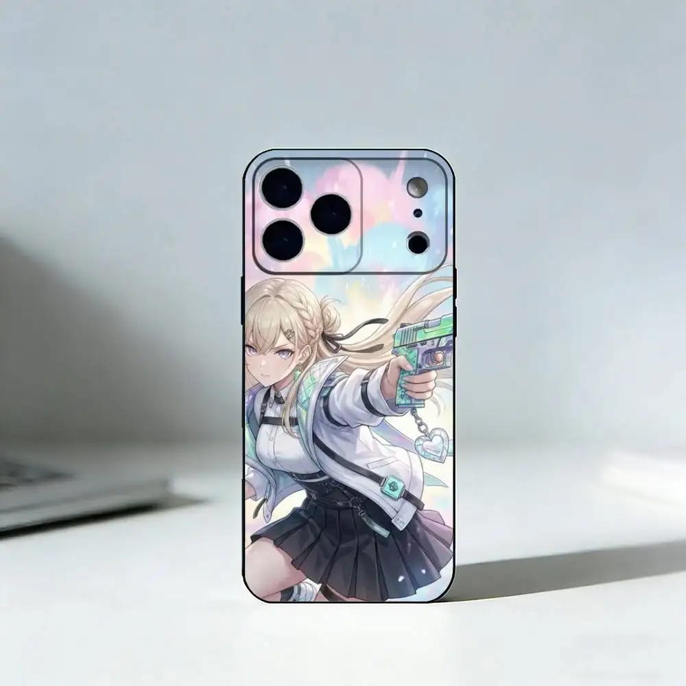 L-Lynae  W-Wuthering Waves  Phone Case For iPhone 17,16,15,14,13,12,11 Plus,Pro Max, Black Silicone Cover