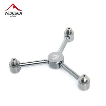 Widesea 야외 스토브 어댑터 퍼니스 익스텐션 커넥터 램프, 알루미늄 멀티 홀 캠핑 버너 출력 가스 탱크 액세서리 