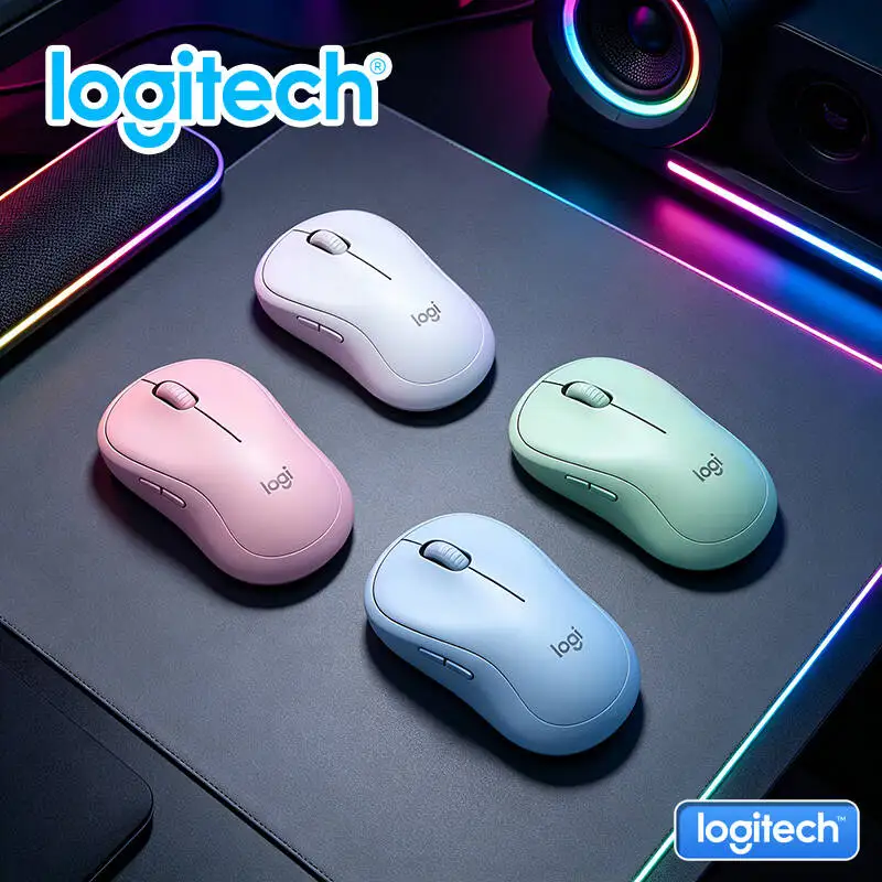 

Logitech M221 Ergonomic Silent Mouse - Quiet Clicks Noise Reduction Tech USB Plug-and-Play Perfect for Study Office Home Travel