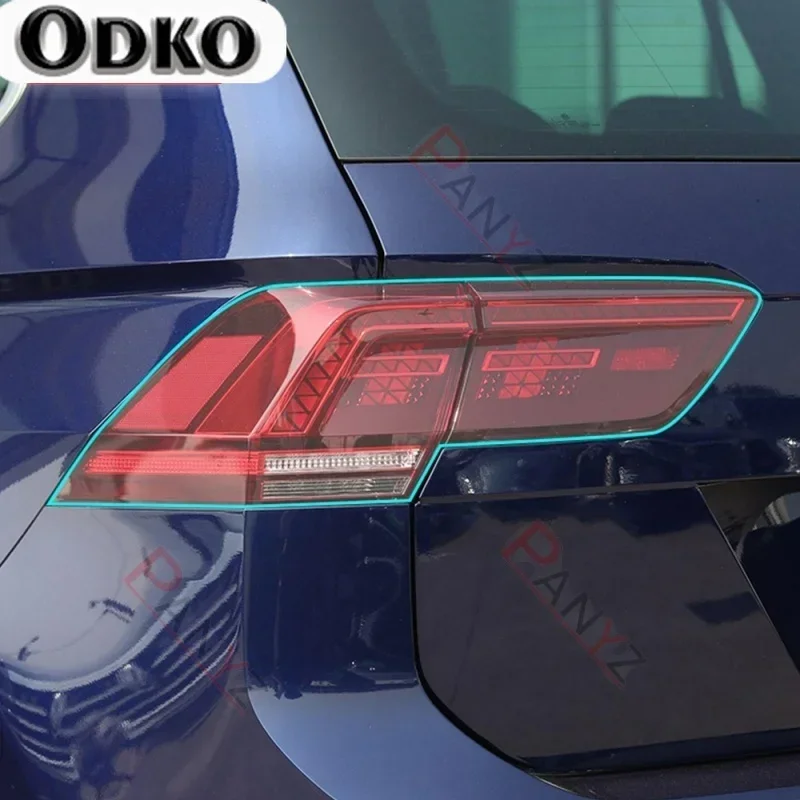 

Для Volkswagen VW Tiguan 5N MK2 2017-настоящее время оттенок фар автомобиля дымчато-черная защитная пленка наклейки из ТПУ