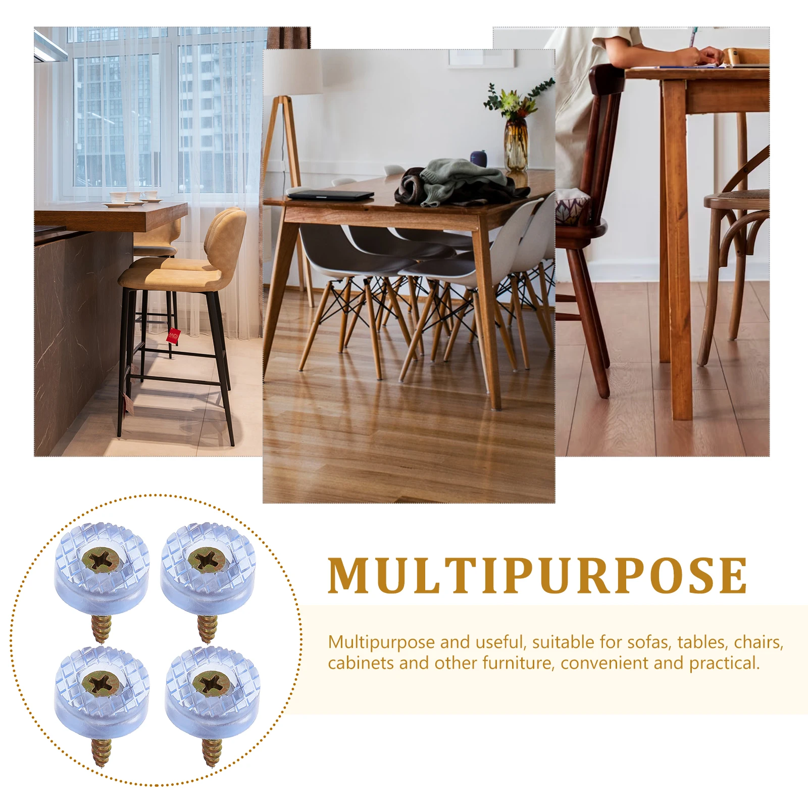 

20 pcs Furniture Feet Rubber Non-Slip Chair Legs For Home Office Sofa Table Cabinet Protection Anti-Slip Furniture Pads