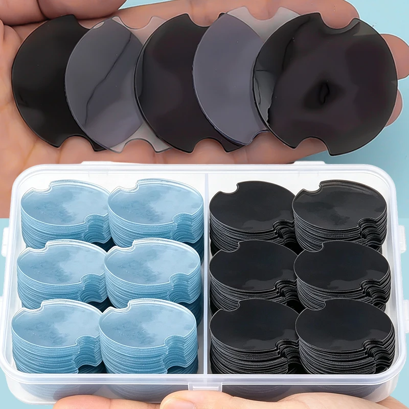 10-60pc Plastic Round Sheet Transparent Black Jewelry Ring Display Stand Organizer Holder Rings Presentation Showcase Wholesale