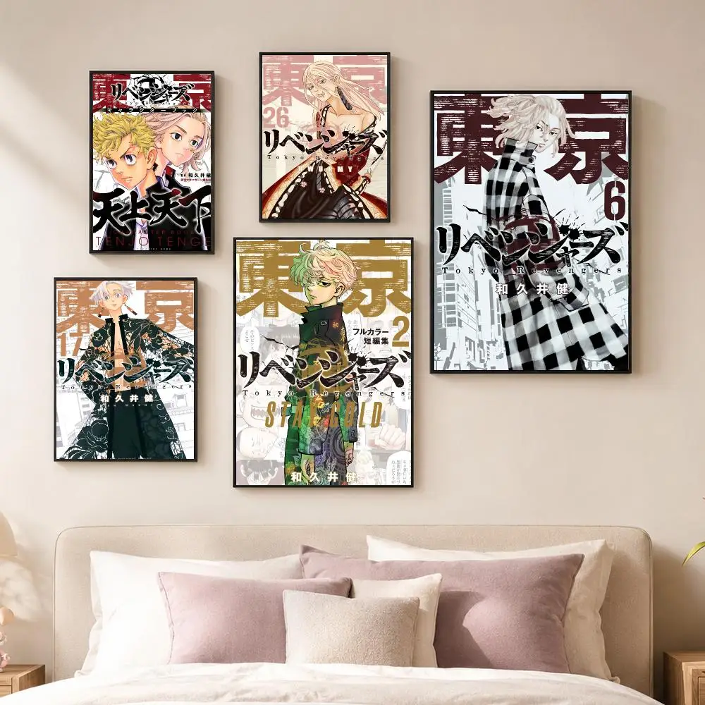 Anime T-Tokyo Revengers Poster Vintage PP Paper Wall Art Home Decor Print for Bedroom Living Room Aesthetic Gift
