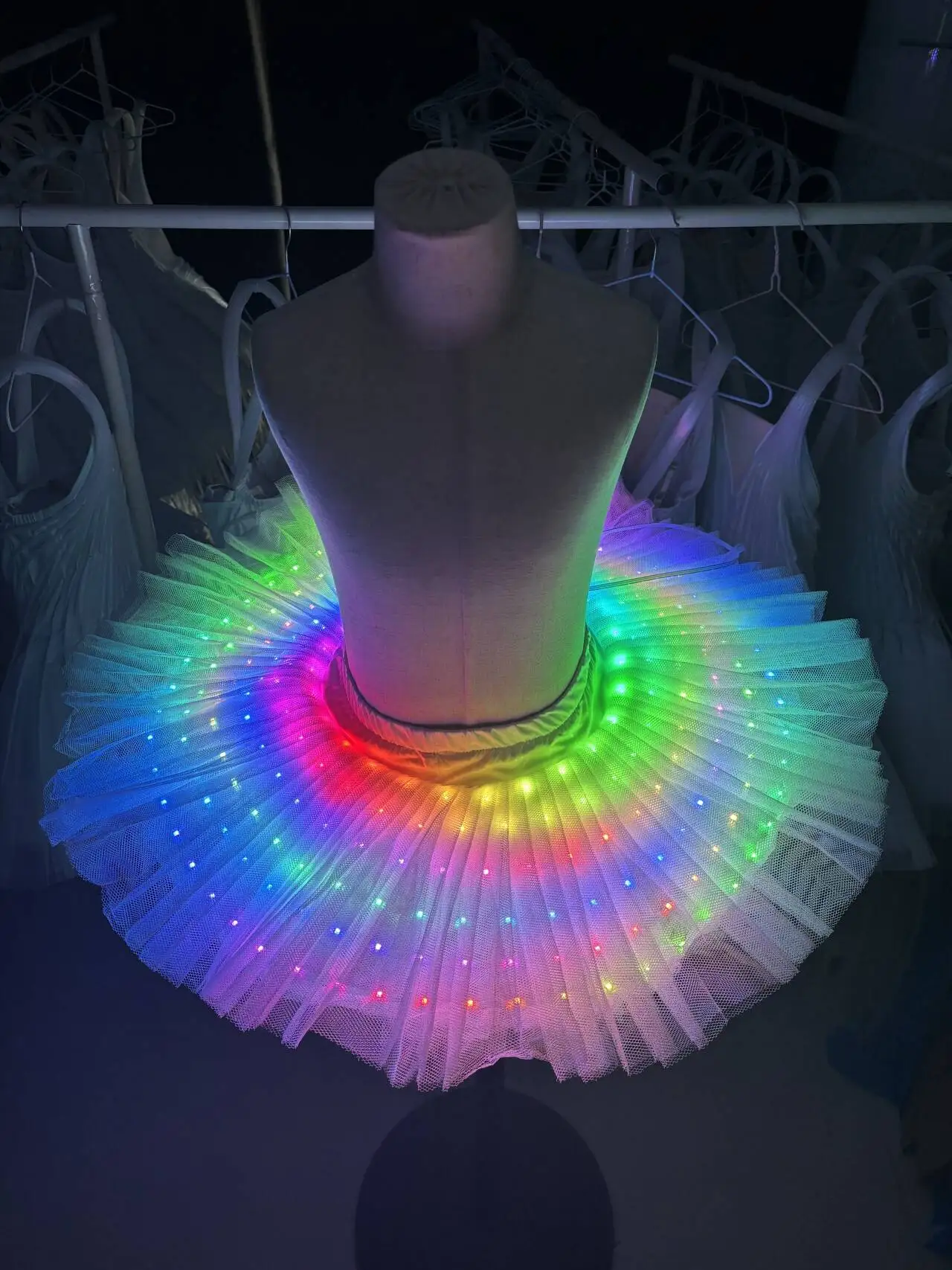 

Full Color Kids Glow Star Tutu Light Up Skirt Birthday Wedding LED Dress Girls Ballet Dance Halloween Christmas Fancy Party Cost