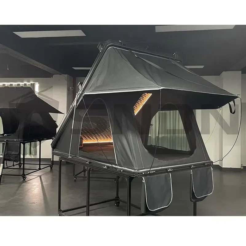 SNDN Roof Top Tent Hard Shell Outdoor Camping 1-2 Person Offroad Suv Car Rooftop Tent with Pickup Truck