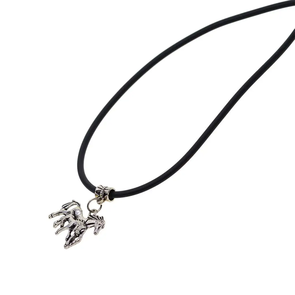 Classic Rubber Necklace Durable Silica Gel Material Fashionable Pendant Chain for Ladies Everyday Jewelry