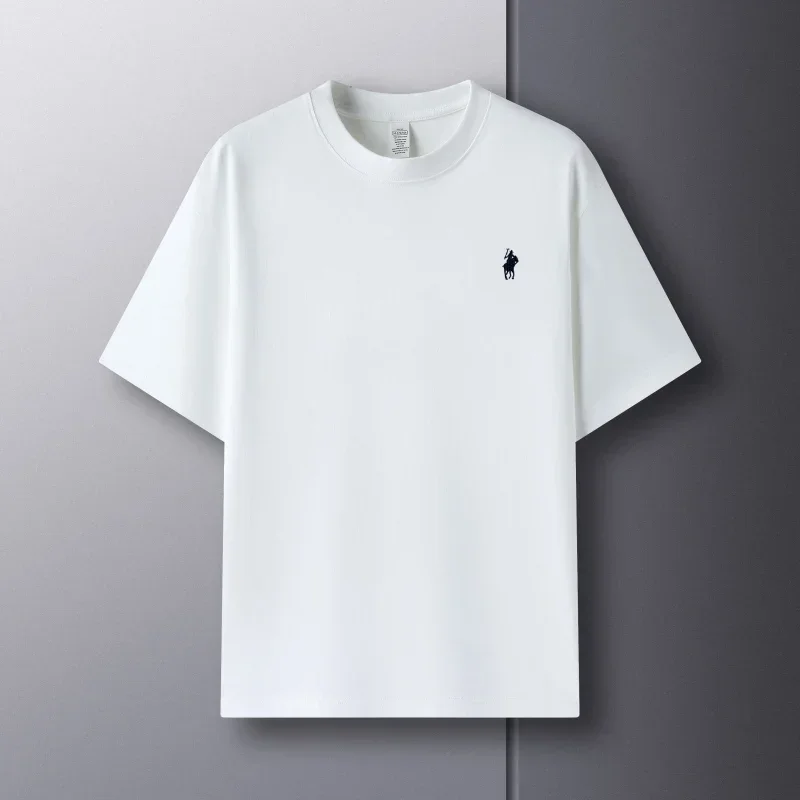 

Men's Cotton Crew Neck Short-Sleeve T-Shirt, Luxury Brand Summer Exquisite Pony 2D Printed Breathable Top