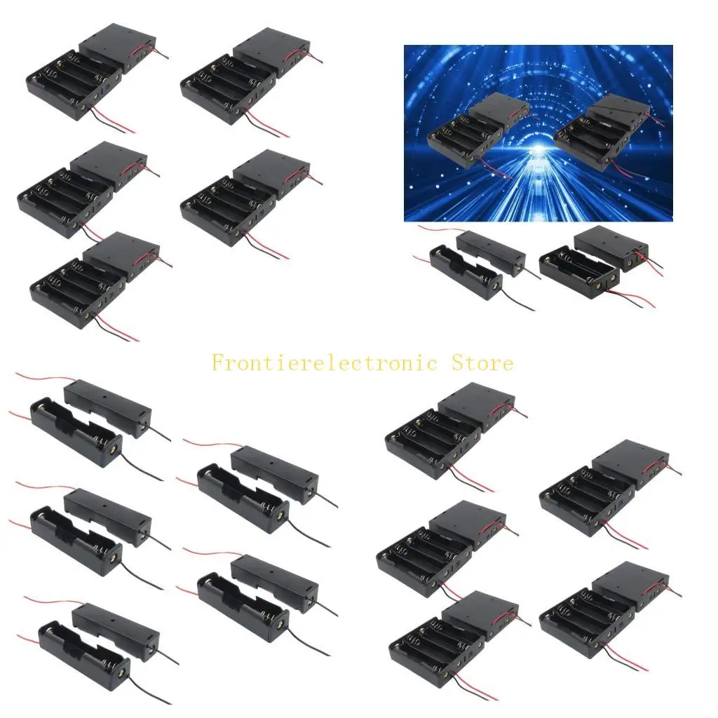 G8DB 18650 Battery Holder Storage Case Set With Wires For Power Supply DIY Applications