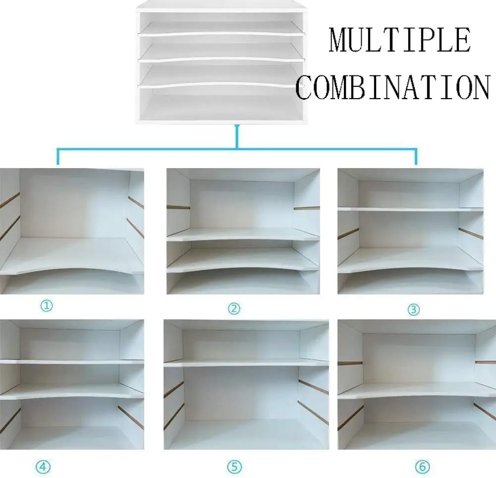 Desk Paper Organzier Wood Paper Organizer Storage Office Paper Shelves Letter Tray File