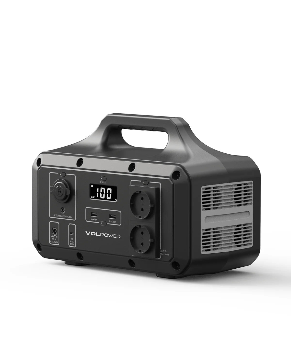VDL centrale elettrica portatile 510Wh/800W con pannello solare da 100W generatore di ricarica rapida per emergenza da campeggio all'aperto domestica