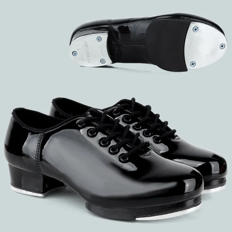 

Tap Shoes Dance Adult Women Shoes Children Belt Leather High Gloss Aluminum Plate Two Points Bottom Soft Sneakers Women Shoes