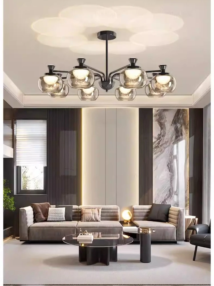 

Минималистичная стеклянная люстра в средневековом стиле, современные светильники для гостиной, спальни, столовой, проживание в семье, освещение в вестибюле отеля