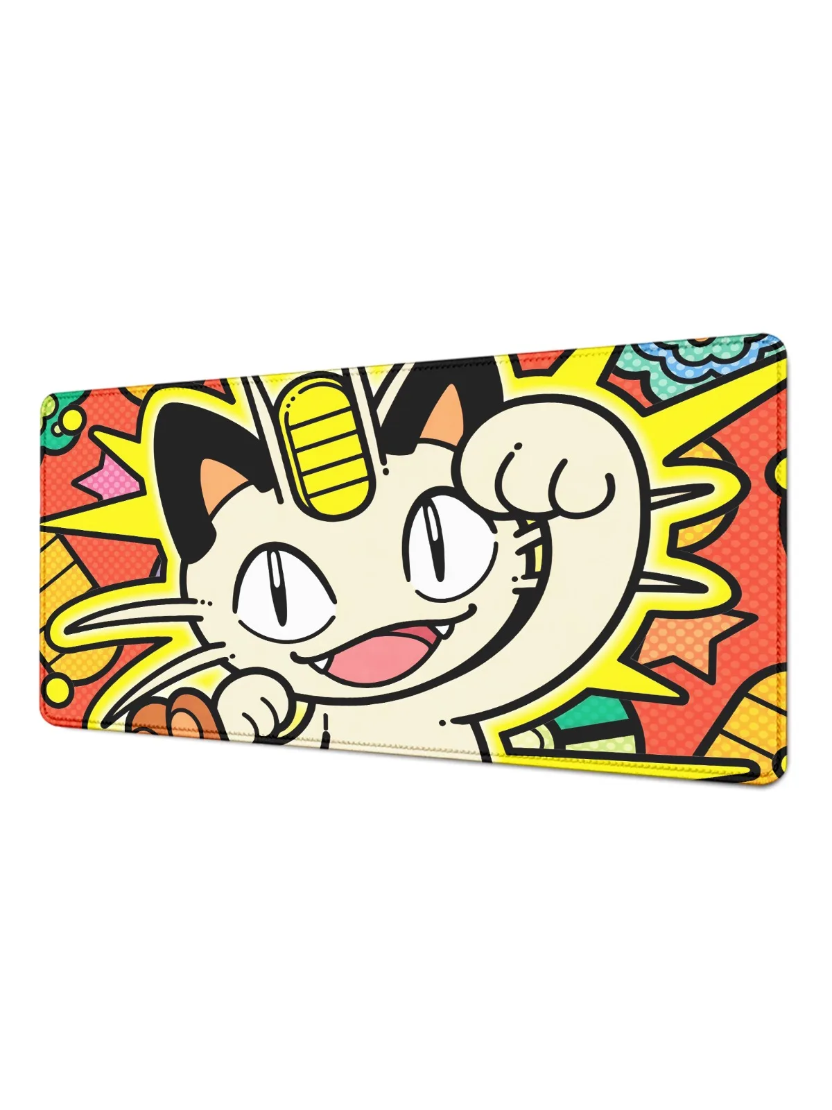 Podkładka pod mysz dla graczy Pokemon E-sport XXL, urocza japońska anime, mata pod klawiaturę komputerową, kreskówkowy Meowth, rozszerzona, z nadrukiem HD, do laptopa i komputera stacjonarnego. — zdjęcie produktu 7