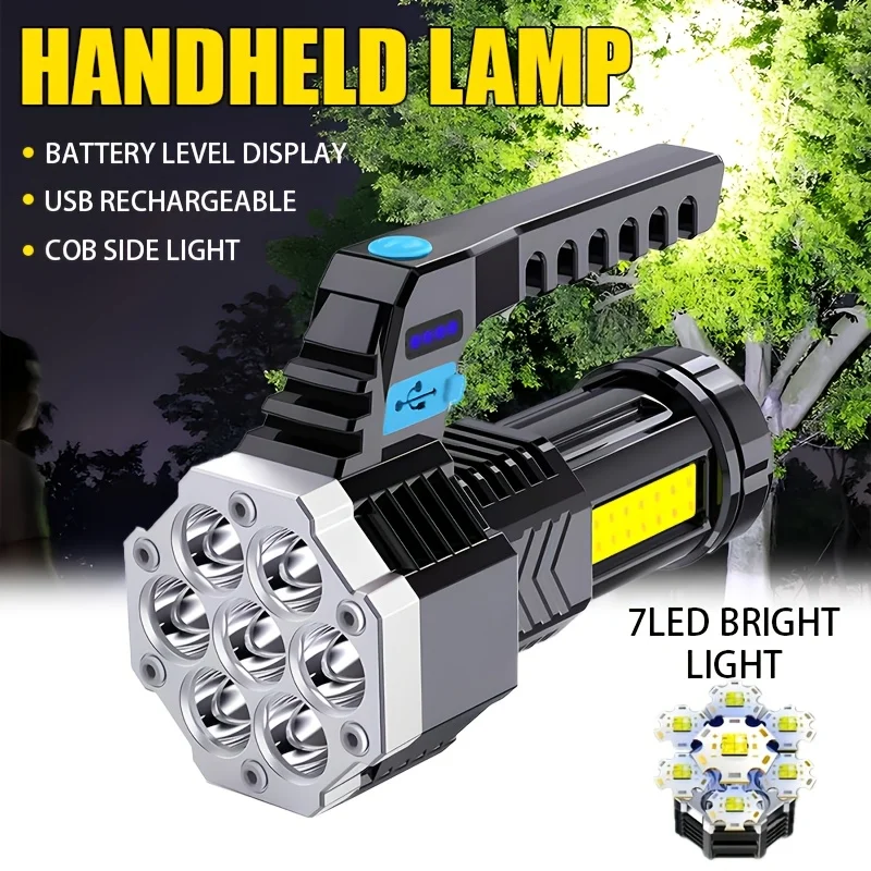 lanterna-led-recarregavel-de-alta-potencia-7led-para-camping-com-luz-lateral-cob-leve-iluminacao-externa-material-abs