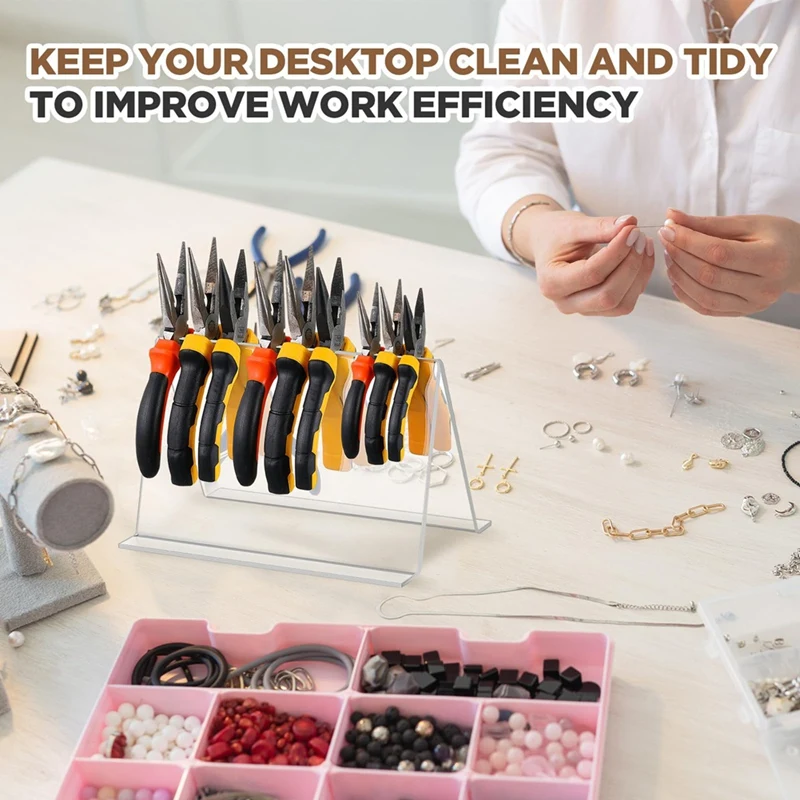 Portable Acrylic Stands For Display Clear Pliers Rack Display Stand Workbench Storage Display Risers Hand Tool Rack