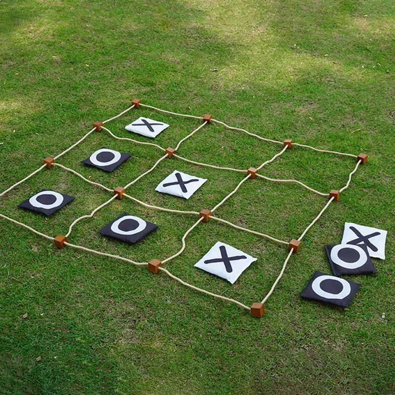 Giant Tic -Tac -Toe Outdoor Game Instant Setup, No Assembly Bean-Bag Toss Games Set,Giant -Yard Games For Adults