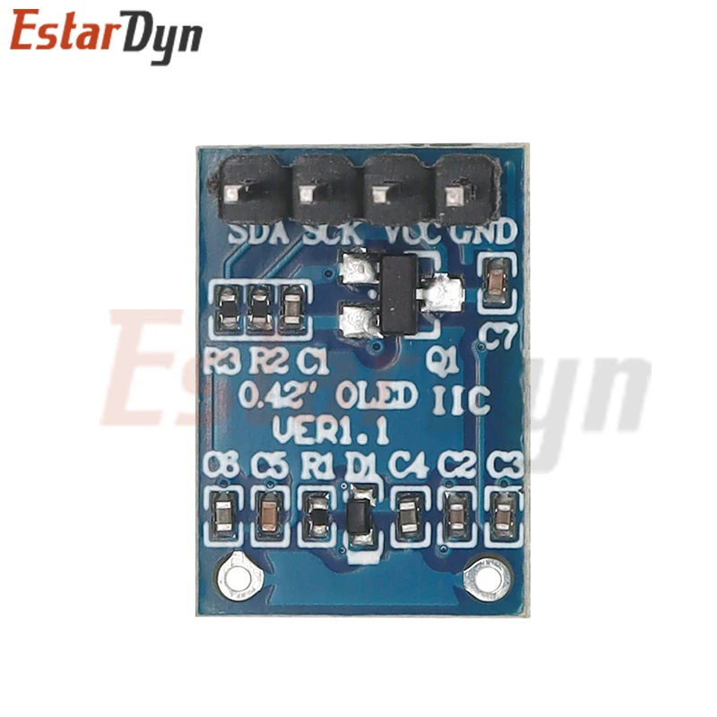 0.42 Inch White OLED Display LCD Module 72X40 Serial Screen White Color I2C IIC/SPI Interface SSD1306 72*40