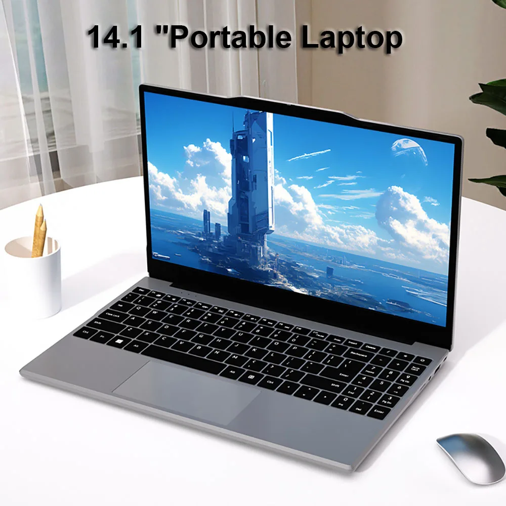 NEW 14.1 Inch Laptop Intel N5095 IPS 5000mah mini pc1920*1080 2*DDR4 32GB M.2 SSD PCIE WIFI5 BT4.2 Portable Computer Notebook