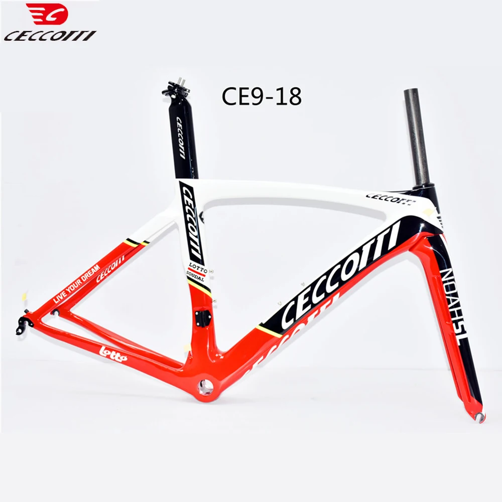 

Карбоновая рама Ceccotti-Road Bike, рама велосипеда 700C, V-образный тормоз, максимальные шины 28 мм, высокое качество, быстрая доставка