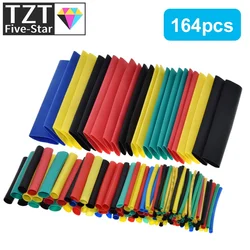 164pcs/Set Heat shrink tube kit Insulation Sleeving termoretractil Polyolefin Shrinking Assorted Heat Shrink Tubing Wire Cable