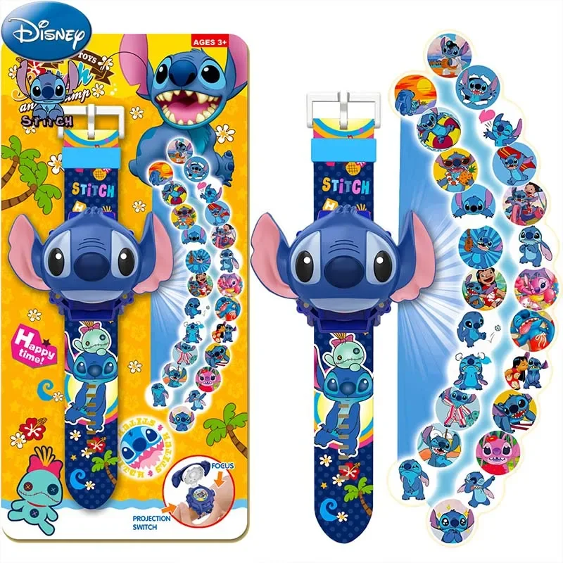 

Аксессуары Disney, часы Stitch, часы Lilo & Stitch, электронные проекционные часы, светодиодные аниме-фигурки, игрушки, детский рождественский подарок