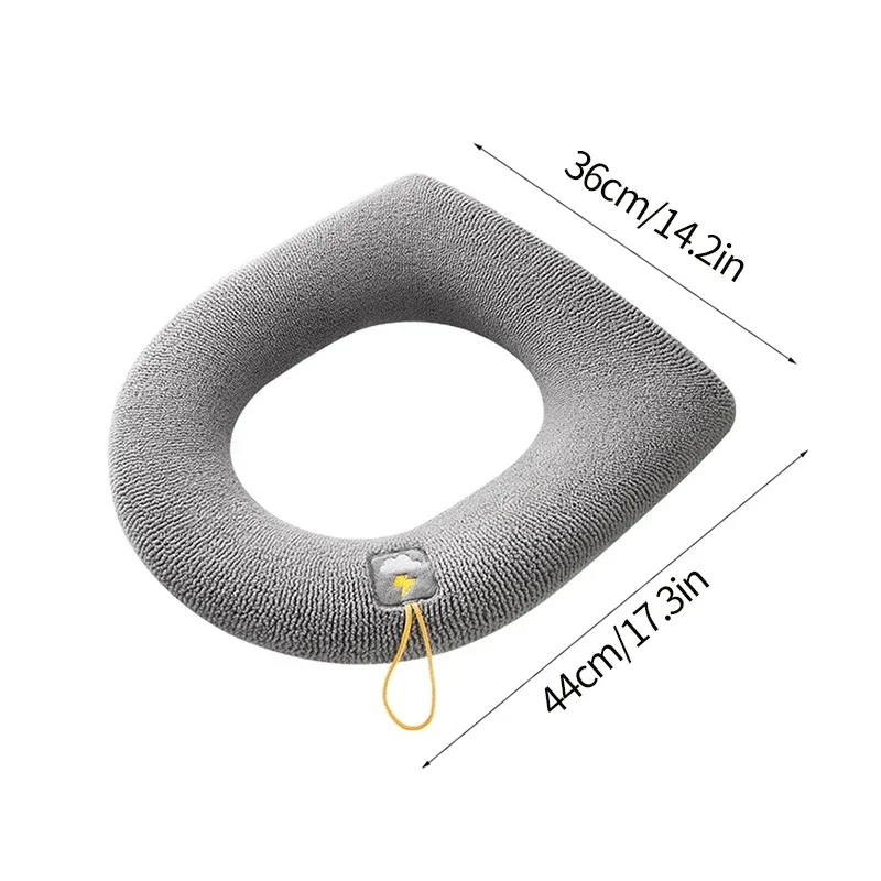 Soft Winter Warm Toilet Seat Cover Thicken Closestool Knitting Mat Toilet Pad Cushion Washable Bidet Covers Bathroom Accessories