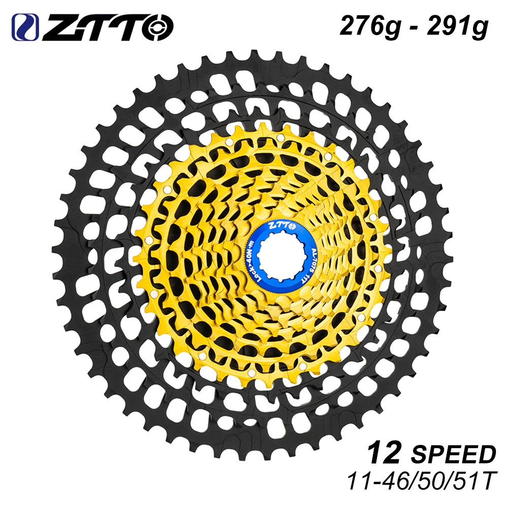 ZTTO MTB 12 Speed Bicycle Freewheel 12S 11-46T 50T 51T Mountain Bike Cassette HG Hub CNC Gear 12speed Spockets GX NX eagle R8000
