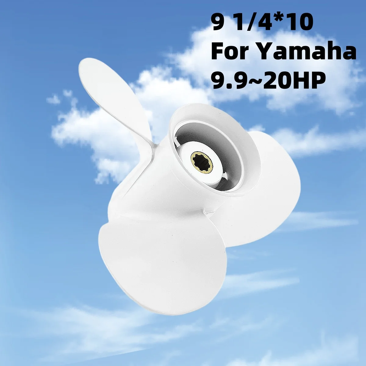 9 1/4 *10 Marine Aluminum Alloy Propeller Yamaha 9.9 Horsepower 15 Horsepower 3 Blades 8 Slots Marine Engine Parts 63V-45952-10-El