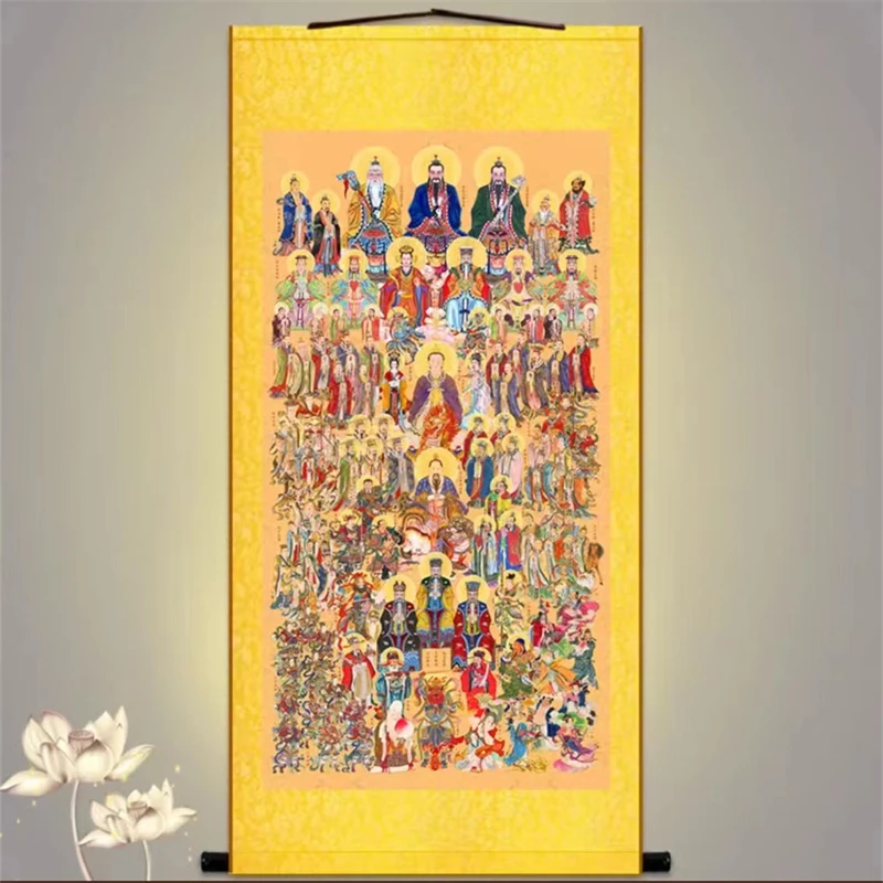 

Quanshentu, silk painting, home auspicious decoration, supports customization