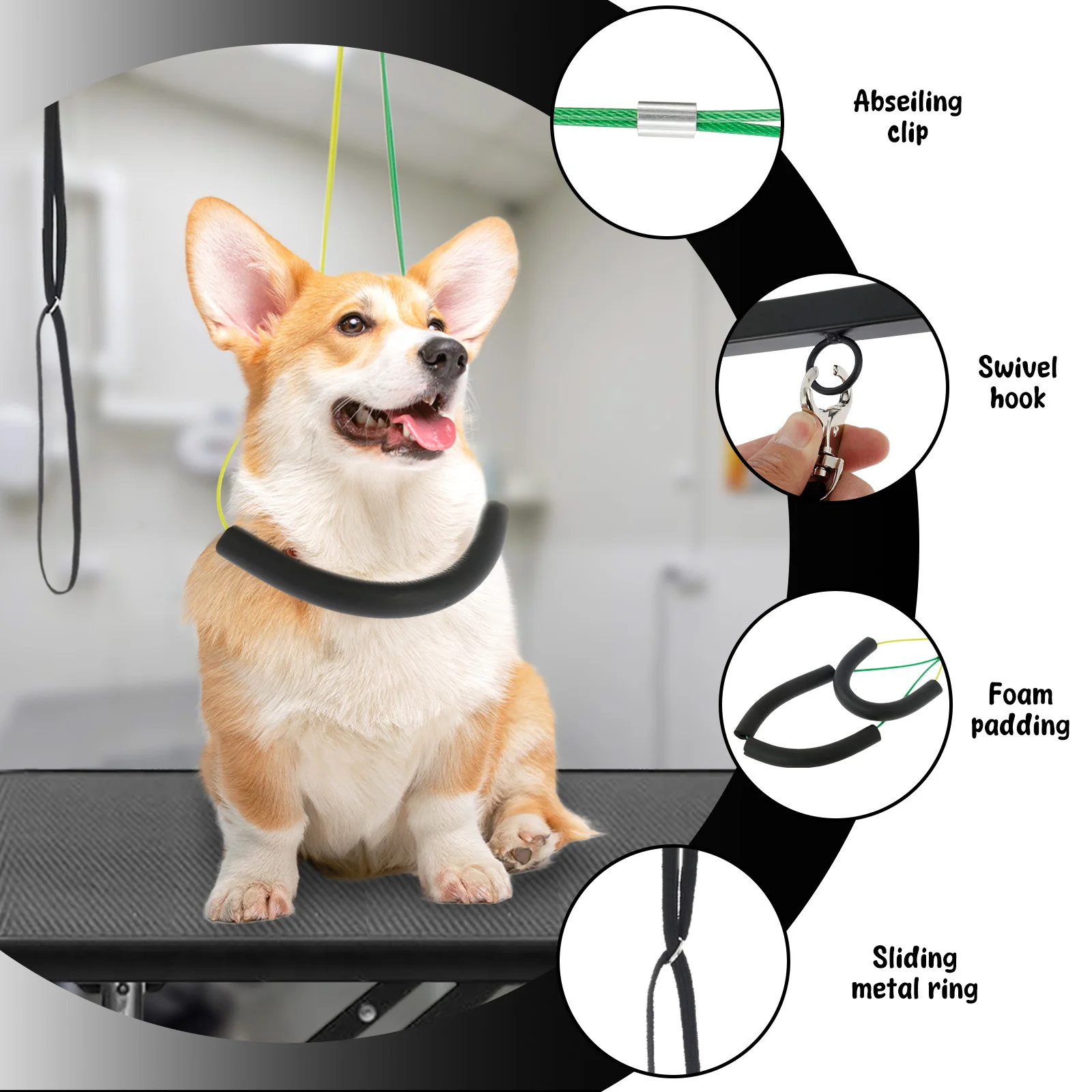 Dog Grooming Table Arm Bracket Clamp Height Adjustable Pet Fixed Grooming Stand Stainless Steel Pet Nail Clipping Haircut view 5