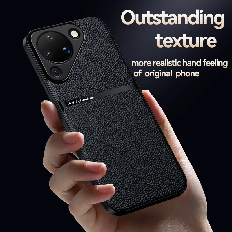 Funda de Cuero con Soporte Magnético para Coche para Huawei Pura 90, Funda de Cuero para Huawei Pura 90 Pro Max, Fundas para Huawei Pura 70/Pura 80