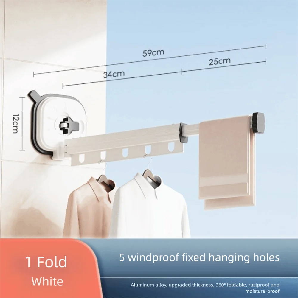 

Новая выдвижная складная вешалка для одежды, экономия места, вращающаяся настенная вешалка для одежды, складная сушилка для прачечной